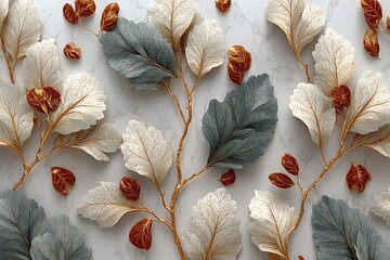 Premium floral wallpaper texture for decoration