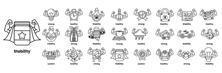 A set of cartoonish illustrations of various body parts, including arms, legs