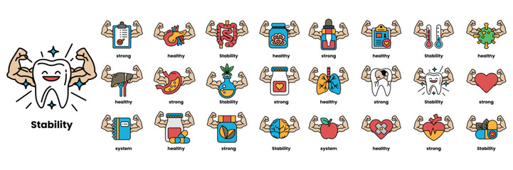 A cartoon of a man with a smile on his face and a toothbrush in his mouth