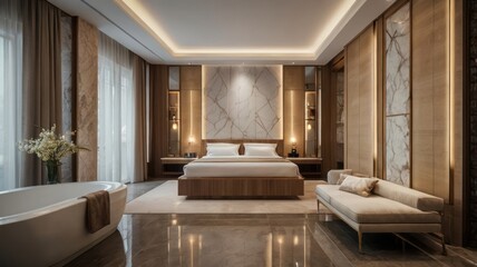 Luxurious bedroom interior design