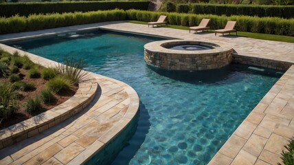 Obraz premium Luxurious pool and spa area