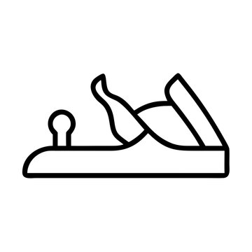 black outline wood plane icon clip art preview