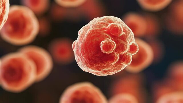 close-up of pneumonia-causing bacteria streptococcus pneumoniae