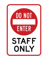 Download Staff Only Do Not Enter Sign – Printable Restricted Access Notice for Workplace Safety and Access Control