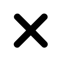 Close or Delete Icon – Vector Symbol for Cancel, Remove, Exit Functions