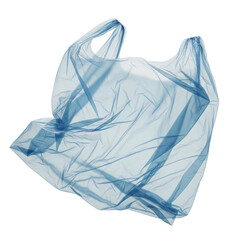 Crumpled plastic bag mockup isolated on transparent background to be used in campaigns for International Plastic Bag Free Day.