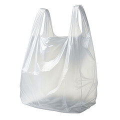 Plastic bag placed in center on transparent background for creative works about International Plastic Bag Free Day.