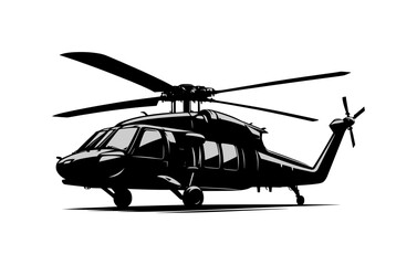 silhouette of helicopter (artwork 1)