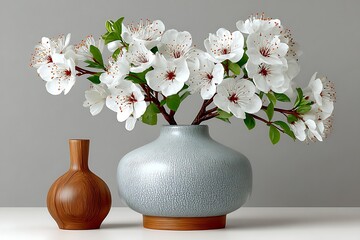Red clay flower pot interior decor high resolution image