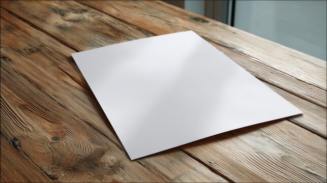 Stunning photo of a4 paper mockup on office table.