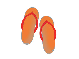 Orange flip flops illustration
