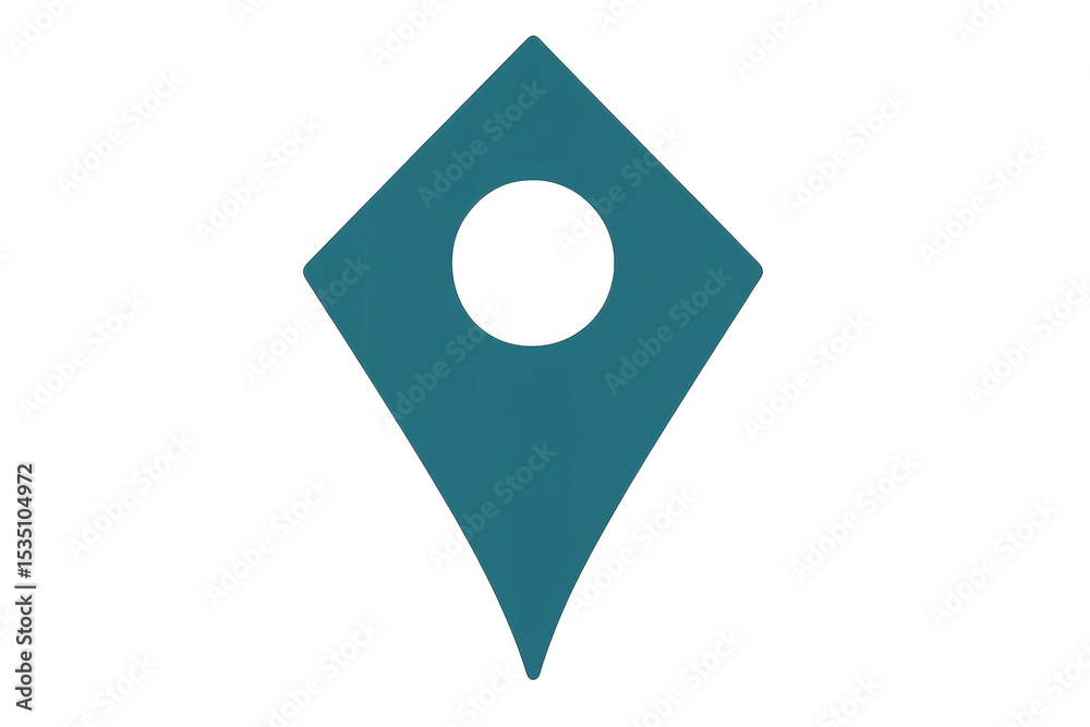 Poster map pointer icon featuring a transparent background, perfect for marking locations on maps and enhan