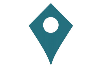 Map pointer icon featuring a transparent background, perfect for marking locations on maps and enhancing navigation experiences