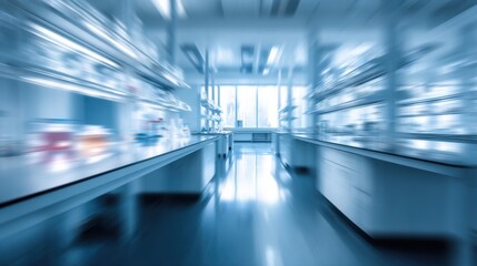 Stunning photo of abstract image of a contemporary laboratory with a blurred effect suitable for background.