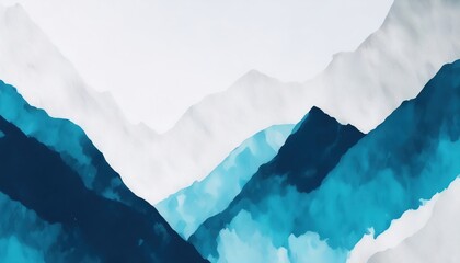 Fototapeta premium serene abstract winter mountain landscape with layered icy peaks and textured blue sky background for modern web design, branding, or minimalist print media use