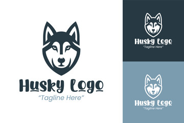 Powerful and Unique Husky Logo for Pet Branding and Business Identity