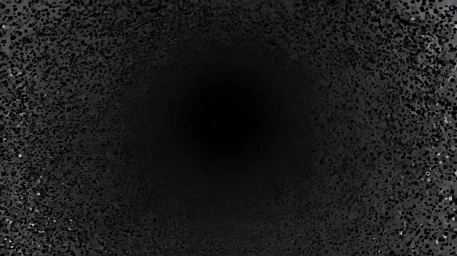 Dark grunge dots slither black animated transition supplying gritty K motion graphics music videos edgy trailers industrial brand identities