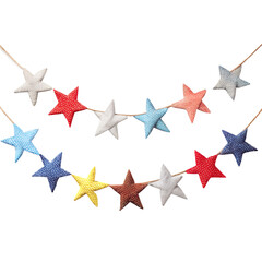 Star Garland with Mini Flags Hanging