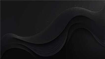abstract dark black ,background with large overlapping shapes and texture or particles. Smooth gradient lighting from left to right, with subtle grainy details and a curved composition (5)