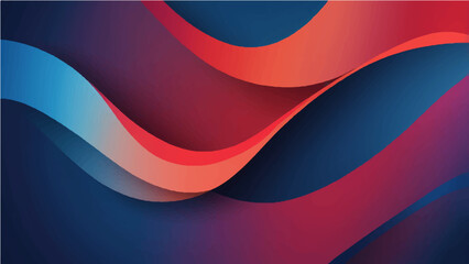 abstract Colorful wave background with curved lines and gradient blue tones