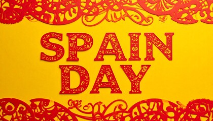 Spain National Day Typography, Flamenco Patterns