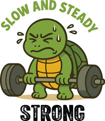 cartoon, turtle, bodybuilder, lifting weights, 