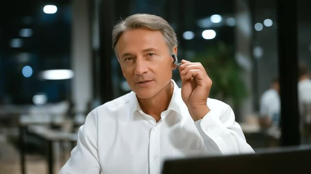 Audiologist Fitting a Hearing Aid with Precision Tools