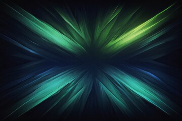Abstract design radiating vibrant teal and green hues.