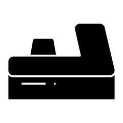 Desk glyph icon