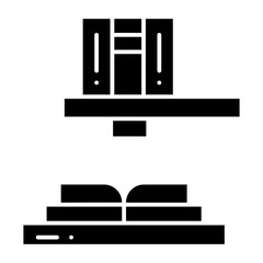 Study room glyph icon