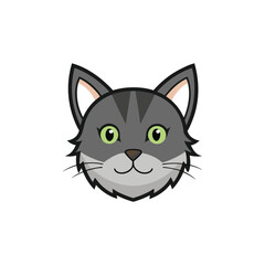 Obraz premium Cat Head icon vector illustration isolated on white