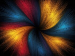 Colorful swirling abstract design with dark center.