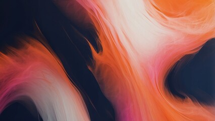 Abstract painting with flowing color patterns.