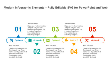 Modern Infographic Elements – Fully Editable SVG for PowerPoint, Web, Illustrator, and most vector-based applications. Ideal for presentations, infographics, and business slide designs.