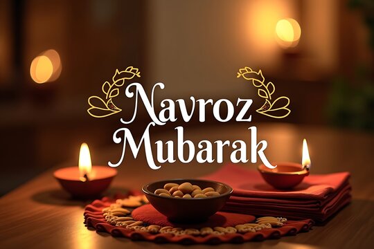 Candlelit Navroz Mubarak Wishes