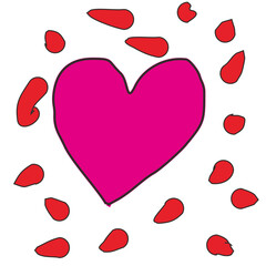 red hearts background