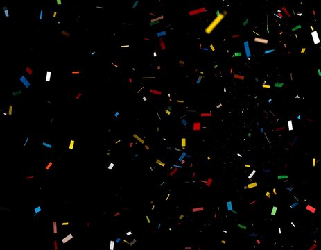 Colorful confetti explosion