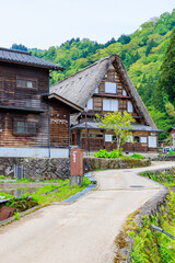 初夏の相倉合掌造り集落　五箇山　富山県南砺市　Ainokura Gassho-style Village in early summer. Gokayama. Toyama Prefecture, Nanto City.