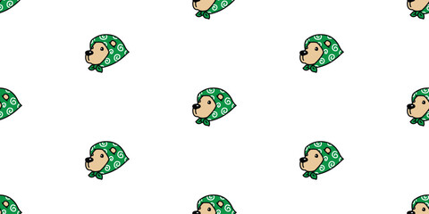 bear seamless pattern polar bear hair tie kerchief vector face head japan cartoon doodle teddy gift wrapping paper tile background repeat wallpaper scarf isolated illustration design