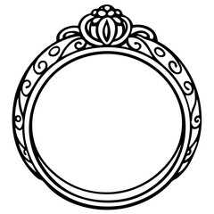Vintage Filigree Ring Line Art