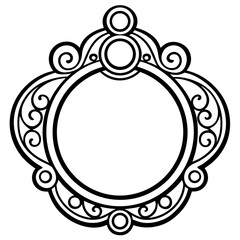 Vintage Filigree Ring Line Art