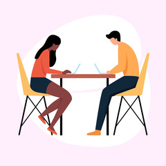 Fototapeta premium Collaborative Work Session Remote Team Meeting