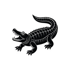 Fototapeta premium a powerful alligator icon vector illustration 