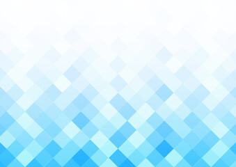 背景　グラデーションのモザイクタイル　青