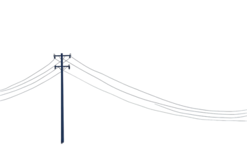 Dark image of power lines