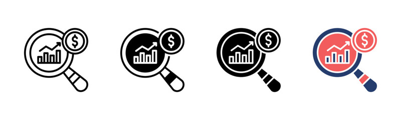 Data Analytics icon sheet multiple style collection