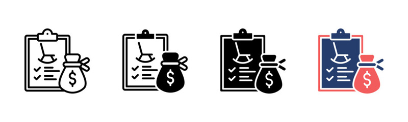 Retirement Plan icon sheet multiple style collection