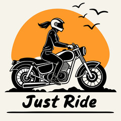 girl riding a motorcycle