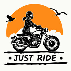 motorcycle rider silhouette