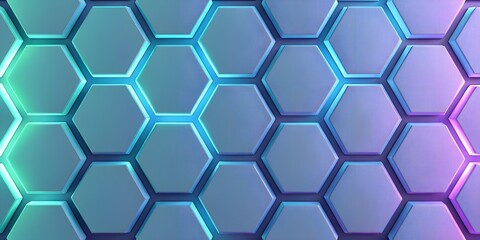 Obraz premium Abstract blue hexagonal pattern, a seamless geometric vector illustration